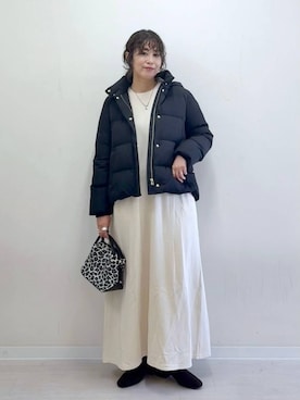 「アイテム（ダウンジャケット/コート）」を使った、nonさん（レディース・166cm）の秋コーディネート