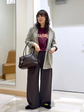 「GLOBAL WORK（グローバルワーク）のアイテム（バレエシューズ）」を使った、nonさん（レディース・166cm）の秋コーディネート