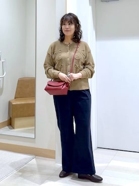 「アイテム（ローファー）」を使った、nonさん（レディース・166cm・40代）の秋コーディネート