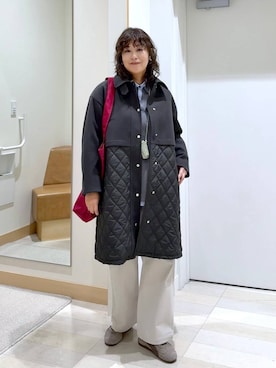 「アイテム（アクセサリー、グレー系）」を使った、nonさん（レディース・166cm）の冬コーディネート