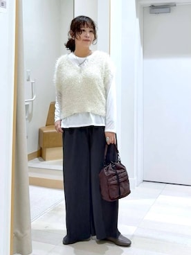 「アイテム（ショルダーバッグ）」を使った、nonさん（レディース・166cm・40代）の秋コーディネート