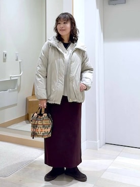 「アイテム（ダウンジャケット/コート）」を使った、nonさん（レディース・166cm・40代）の秋コーディネート