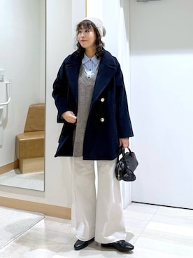 「アイテム（ローファー）」を使った、nonさん（レディース・166cm・40代）の冬コーディネート