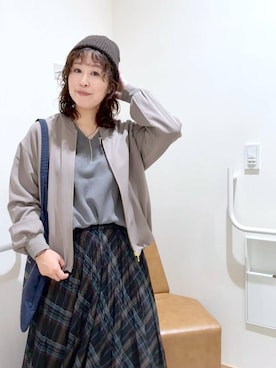 「アイテム（ジャケット/アウター）」を使った、nonさん（レディース・166cm・40代）の秋コーディネート