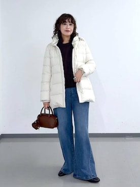 「アイテム（ローファー）」を使った、nonさん（レディース・166cm・40代）の冬コーディネート