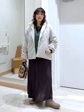 「アイテム（カーディガン/ボレロ）」を使った、nonさん（レディース・166cm・40代）の秋コーディネート