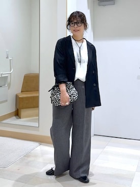 「アイテム（ヘアゴム）」を使った、nonさん（レディース・166cm）の秋コーディネート