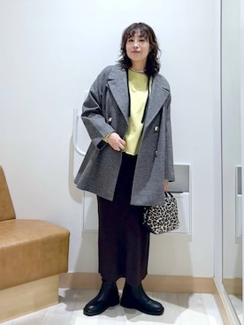 「アイテム（チェスターコート）」を使った、nonさん（レディース・166cm）の秋コーディネート