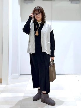 「アイテム（アクセサリー）」を使った、nonさん（レディース・166cm・40代）の冬コーディネート