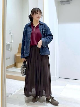 「アイテム（ヘアアクセサリー）」を使った、nonさん（レディース・166cm・40代）の秋コーディネート