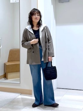 「GLOBAL WORK（グローバルワーク）のアイテム（テーラードジャケット）」を使った、nonさん（レディース・166cm）の春コーディネート