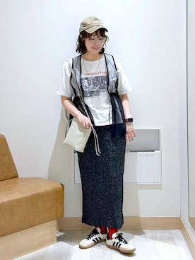 「GLOBAL WORK（グローバルワーク）のアイテム（帽子）」を使った、nonさん（レディース・166cm）の春コーディネート