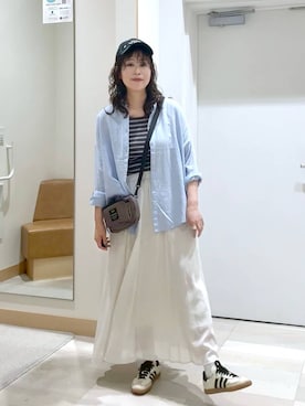 「GLOBAL WORK（グローバルワーク）のアイテム」を使った、nonさん（レディース・166cm）の夏コーディネート