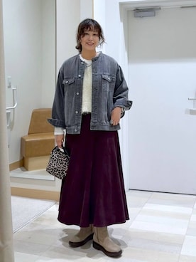「アイテム（ジャケット/アウター）」を使った、nonさん（レディース・166cm・40代）の秋コーディネート