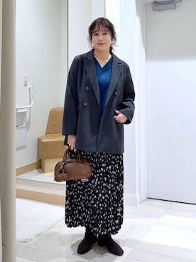 「アイテム（テーラードジャケット）」を使った、nonさん（レディース・166cm）の冬コーディネート