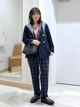 「アイテム（テーラードジャケット）」を使った、nonさん（レディース・166cm・40代）の秋コーディネート