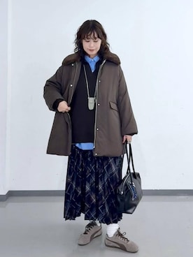 「アイテム（カーディガン/ボレロ）」を使った、nonさん（レディース・166cm・40代）の冬コーディネート