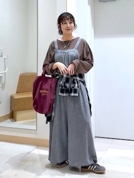 「アイテム（ヘアゴム）」を使った、nonさん（レディース・166cm）の秋コーディネート