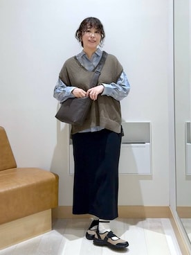 「アイテム（ベスト）」を使った、nonさん（レディース・166cm・40代）の夏コーディネート