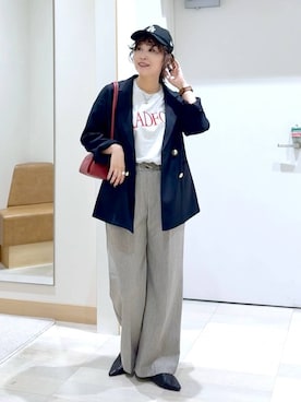 「アイテム（テーラードジャケット）」を使った、nonさん（レディース・166cm・40代）の秋コーディネート