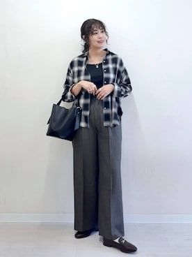 「アイテム（タンクトップ）」を使った、nonさん（レディース・166cm・40代）の秋コーディネート