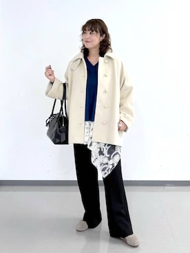 「アイテム（ボストンバッグ）」を使った、nonさん（レディース・166cm・40代）の冬コーディネート