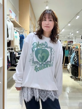 「GLOBAL WORK（グローバルワーク）のGOODデニムイージーパンツ/498394（デニムパンツ、ブルー系）」を使った、nonさんの春コーディネート
