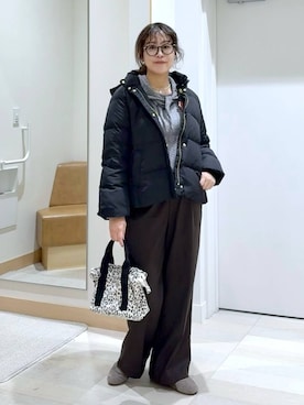 「アイテム（ダウンジャケット/コート）」を使った、nonさん（レディース・166cm・40代）の秋コーディネート