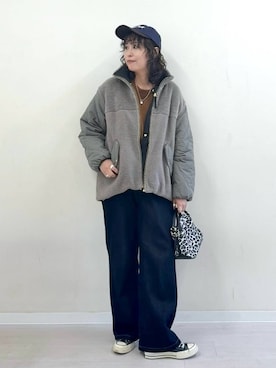 「アイテム（ブルゾン）」を使った、nonさん（レディース・166cm）の秋コーディネート