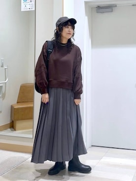 「GLOBAL WORK（グローバルワーク）のアイテム（帽子）」を使った、nonさん（レディース・166cm）の秋コーディネート