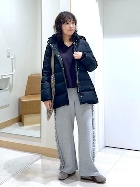 「アイテム（トートバッグ）」を使った、nonさん（レディース・166cm・40代）の冬コーディネート