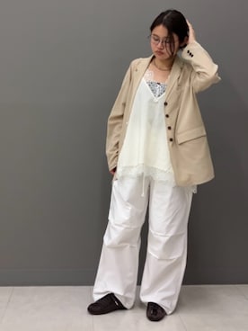 「KBF（ケイビーエフ）のアイテム（ジャケット/アウター）」を使った、sakasaka0222さん（レディース・160cm）の春コーディネート