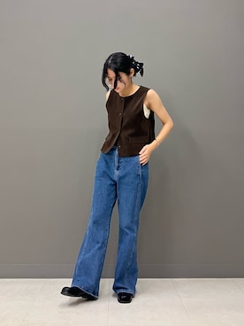 「アイテム（その他アウター、ブラウン系）」を使った、sakasaka0222さん（レディース・160cm）の秋コーディネート