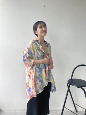 「アイテム（チュニック）」を使った、yamanemakiさん（レディース・159cm）の夏コーディネート