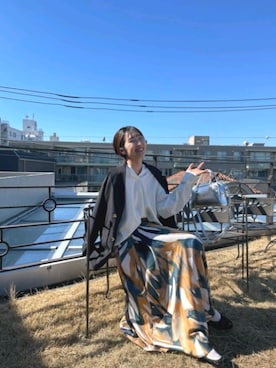 「AS KNOW AS plus（アズノゥアズプラス）のアイテム（ジャケット/アウター）」を使った、yamanemakiさん（レディース・159cm）の春コーディネート