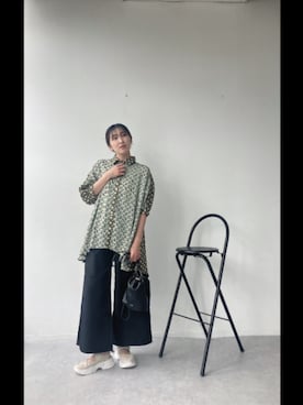 「アイテム（チュニック）」を使った、yamanemakiさん（レディース・159cm）の夏コーディネート