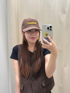 「アイテム（その他アウター、ブラウン系）」を使った、satsukiさん（レディース・157cm）の秋コーディネート