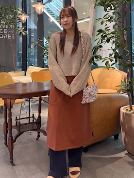 「MIDIUMISOLID（ミディウミソリッド）のアイテム」を使った、satsukiさん（レディース・157cm）の夏コーディネート