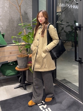 「オフィススタイル」｜「アイテム（パンツ）」を使った、satsukiさん（レディース・157cm）の秋コーディネート