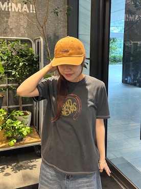 「devadurga（デヴァドゥルガ）のアイテム（キャップ）」を使った、satsukiさん（レディース・157cm）の夏コーディネート