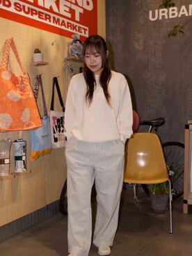 「Yonetomi（ヨネトミ）のアイテム」を使った、satsukiさん（レディース・157cm）の春コーディネート