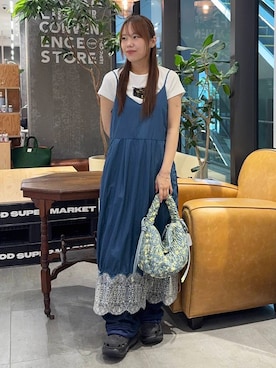 「ここでしか手に入らない別注アイテム」｜satsukiさん（レディース・157cm）の夏コーディネート