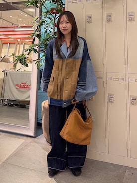 「アイテム（カバーオール）」を使った、satsukiさん（レディース・157cm）の秋コーディネート