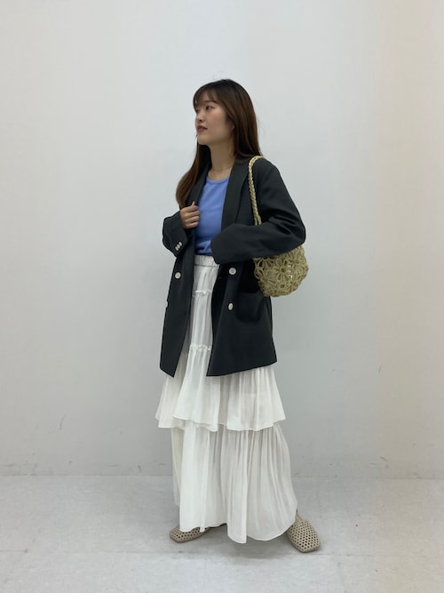 美品✨ ランダムティアード ロングブラウスイエロー ランダムティアードスカート通販｜レディースファッション・20代