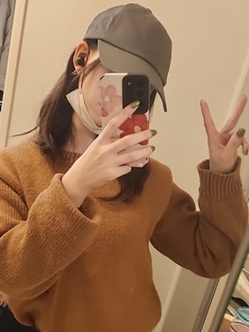「Honeys（ハニーズ）のアイテム（帽子）」を使った、namiさん（レディース・161cm）の秋コーディネート