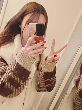 「Honeys（ハニーズ）のアイテム（ベスト）」を使った、namiさん（レディース・161cm）の冬コーディネート