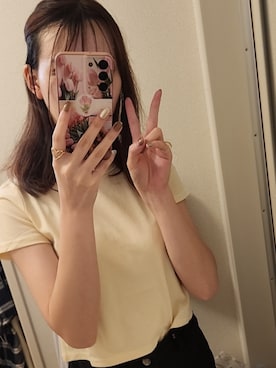 「GRL（グレイル）のアイテム（Tシャツ/カットソー）」を使った、namiさん（レディース・162cm）の夏コーディネート