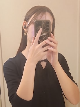 「GRL（グレイル）のアイテム（トップス、ブラック系）」を使った、namiさん（レディース・162cm）の秋コーディネート