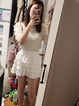 「GRL（グレイル）のアイテム（スカート）」を使った、namiさん（レディース・162cm）の夏コーディネート