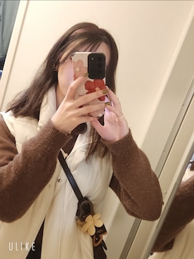 「Honeys（ハニーズ）のアイテム（ベスト）」を使った、namiさん（レディース・161cm）の秋コーディネート